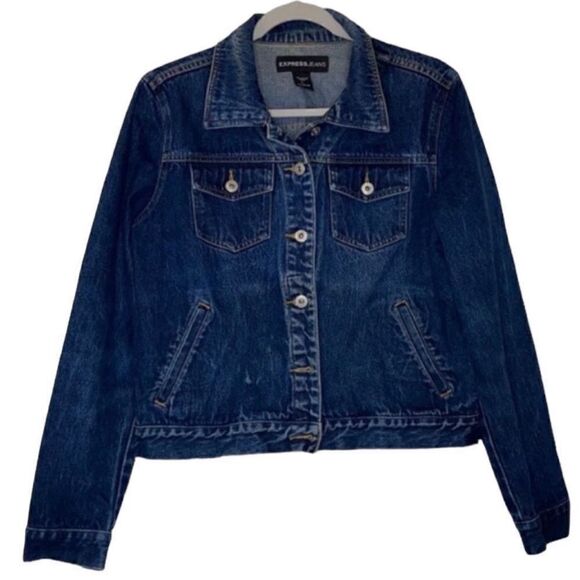 Express Blue Jeans Jacket(Size Large) - Picture 1 of 5